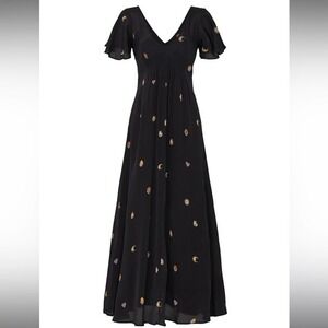 Veda corazon maxi flutter dress